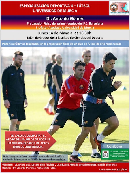 Talk Dr. Antonio Gómez (Prep Físico FC Barcelona)