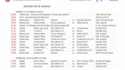 Agenda deportiva finde 21-22 abril 2018