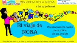 Maravicuentos EL VIAJE DE NORA en la Biblioteca de la Santiago de la Ribera