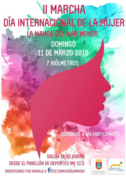 II Marcha Día Internacional de la Mujer. La Manga del Mar Menor
