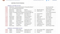 Agenda deportiva finde 21-22 abril 2018