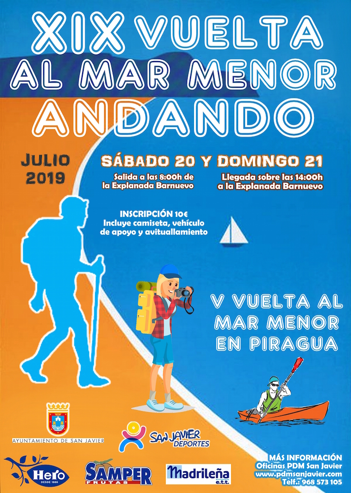 XIX Vuelta al Mar Menor andando y V Vuelta al Mar Menor en kayak