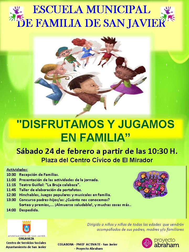 DISFRUTAMOS Y JUGAMOS EN FAMILIA EN EL MIRADOR - ESCUELA MUNICIPAL DE FAMILIA.