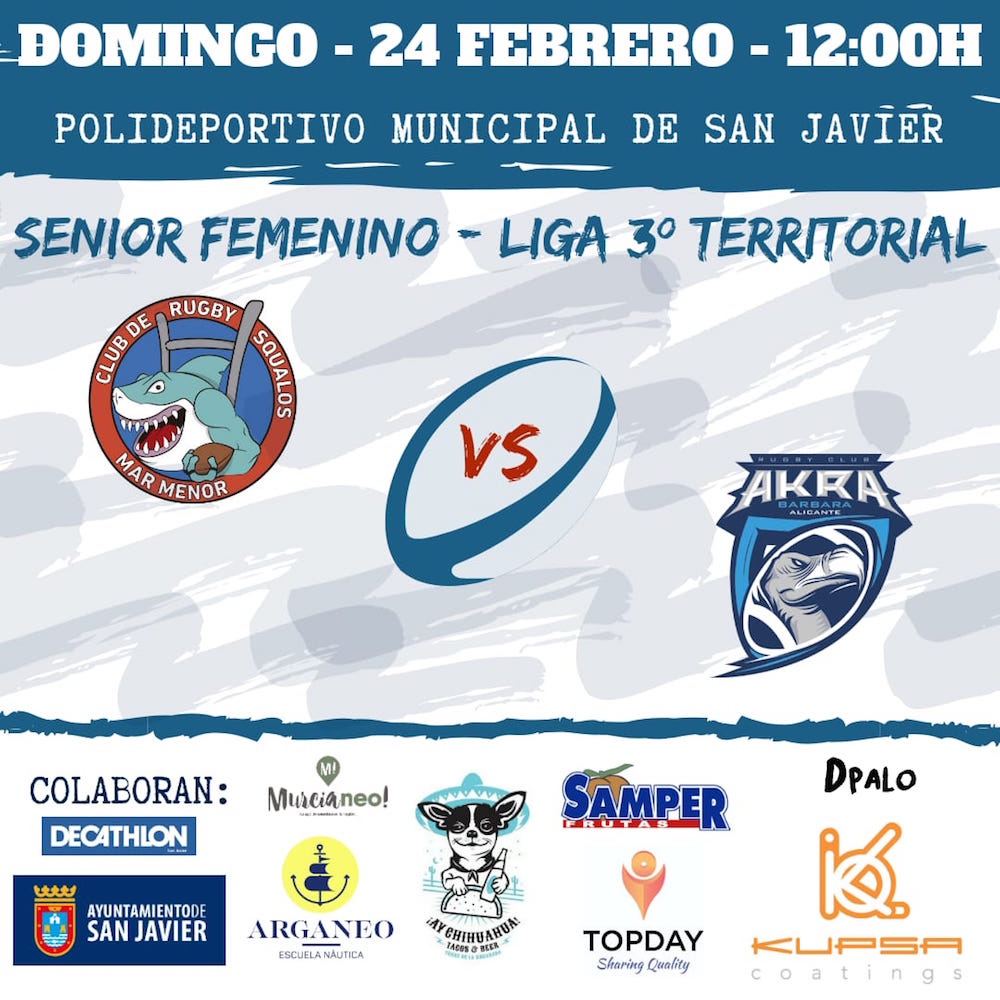 Rugby. Senior Femenino. CR Squalos - Akra Alicante