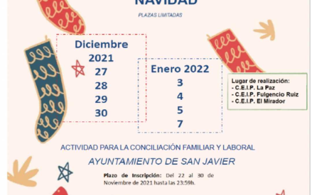 cartel escuela navidad 2021