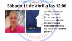 Aperitivo literario con Diego Campillo. Biblioteca de San Javier. 12:00 horas.