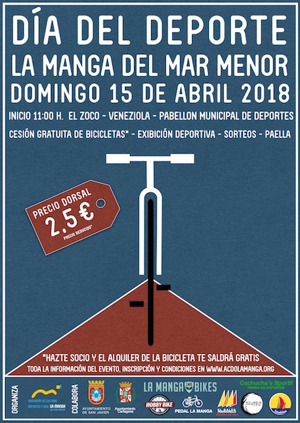 Cartel Día del Deporte La Manga del Mar Menor 2018