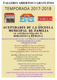 Actividades de la Escuela Municipal de Familia y las Biblioteca Pública Municipal 2017-18